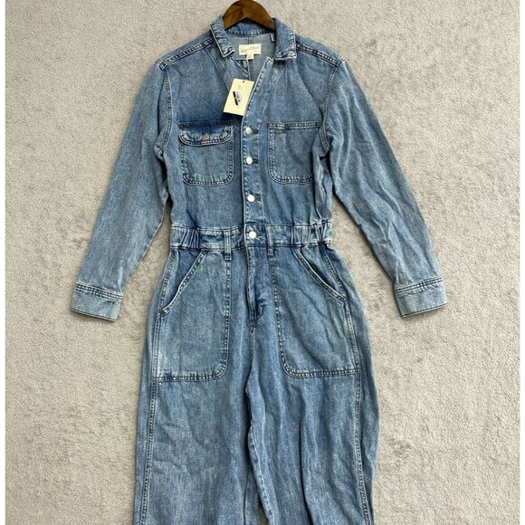 NEW Women's 6 Long Sleeve Utility Baggy Denim Jumpsuit - Universal Thread i1670 - Picture 5 of 9